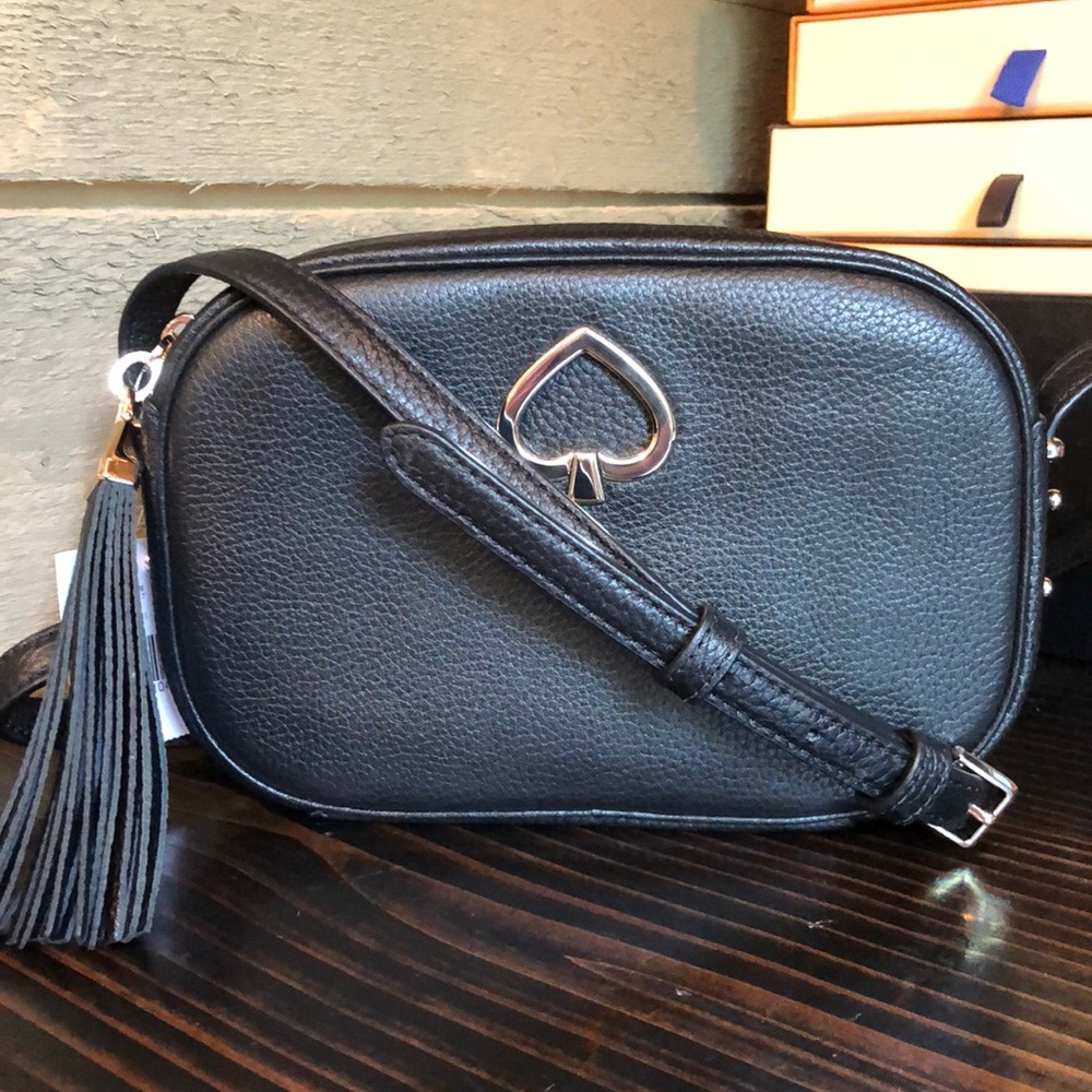 Kate Spade black leather crossbody
